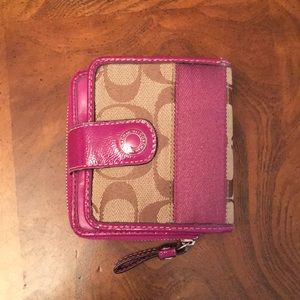 Coach Brown and Pink Wallet